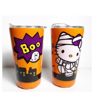NEW Hello Kitty Halloween Orange Mummy Halloween Ghost Bat Cups Boo Tumbler 👻